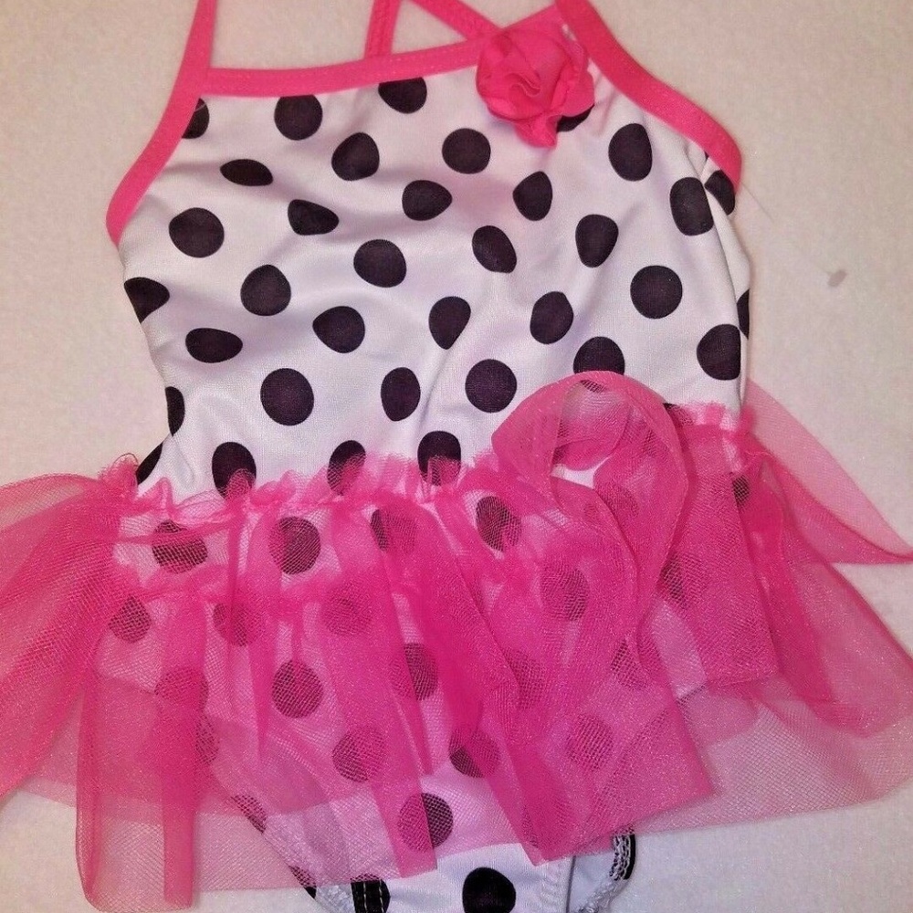 Lemon Kiss Baby Girl Polka Dot Tutu Swimsuit